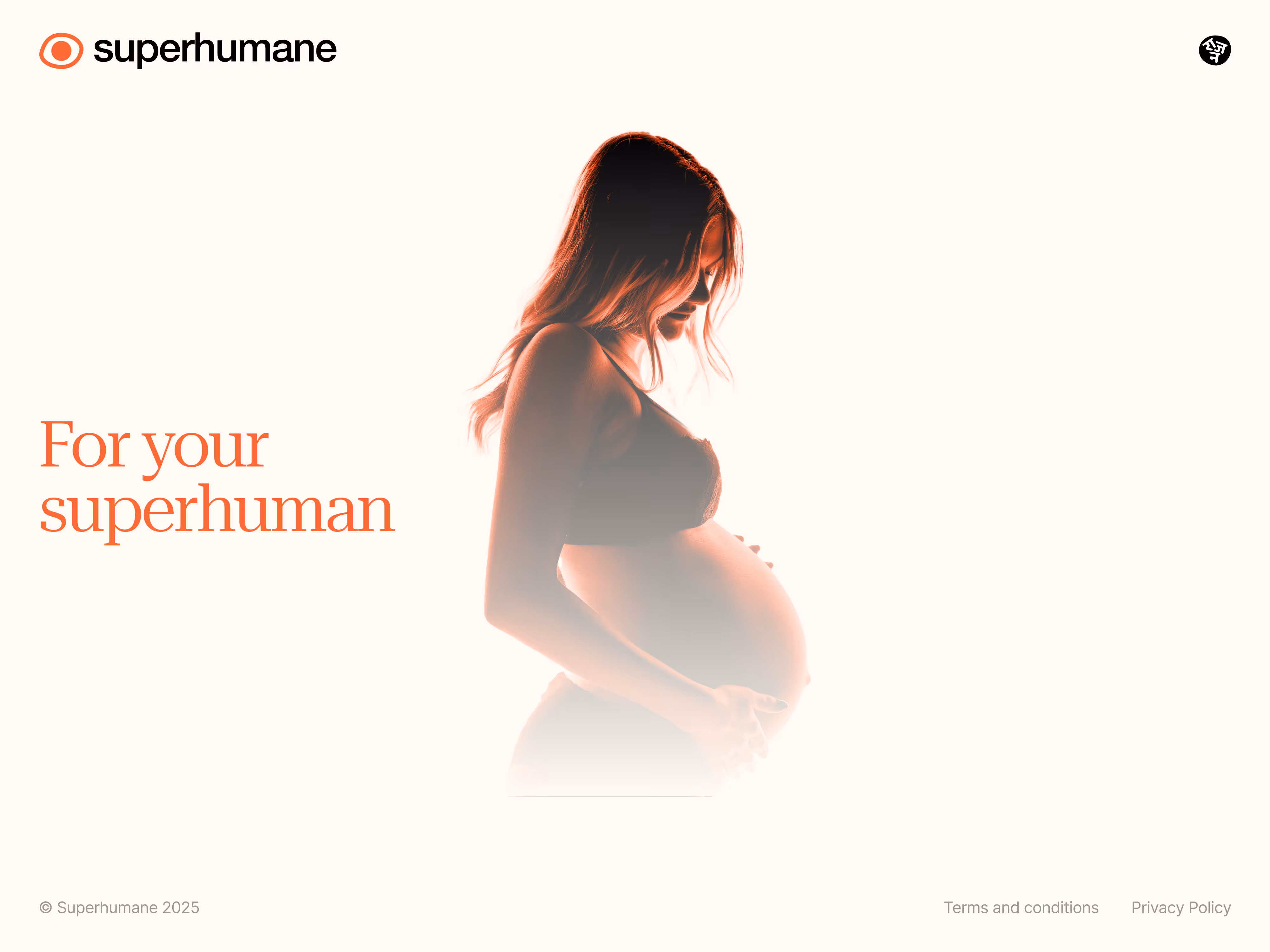 Superhumane landing page footer design - Rajan Dube